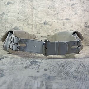 BVNDI Cream Leather Fanny Double Pack Bag